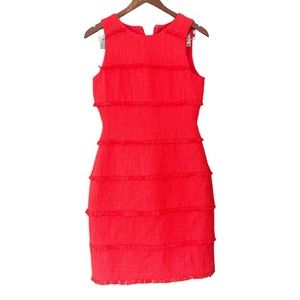 J. Crew Bright Red Sleeveless Mini Dress